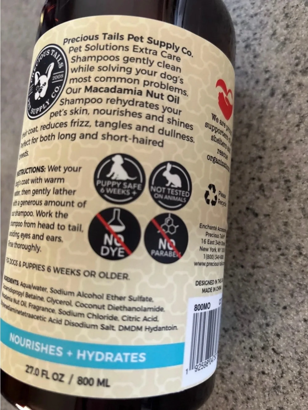 Precious Tails Pet Shampoo for Dogs and Puppies.
